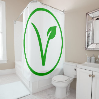 Vegan Symbol Vegetarian Veganism Animal Rights Shower Curtain