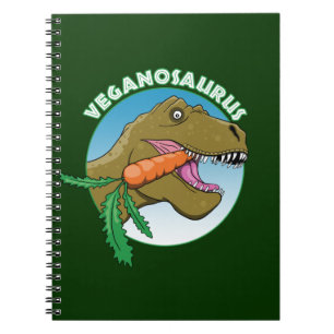 Vegan T-Rex - Veganism Humour Notebook