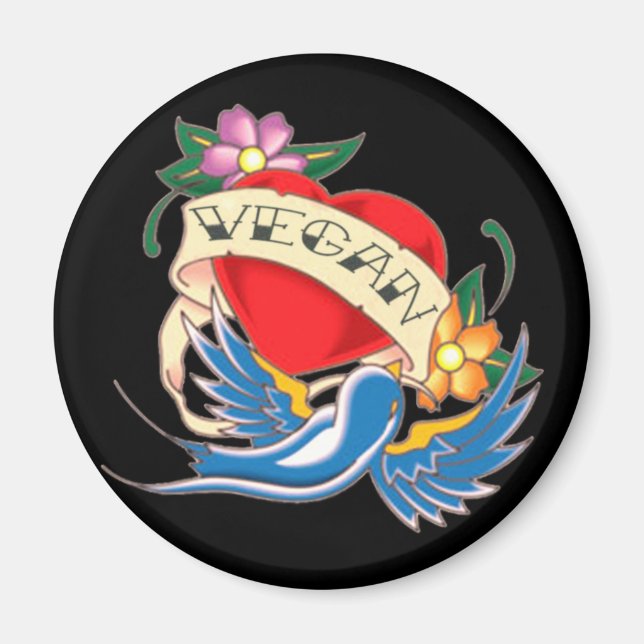 Vegan Tattoo Magnet (Front)