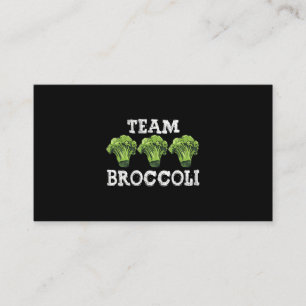 Vegan Team Broccoli Love Vegetables Vegetarian Pla Business Card