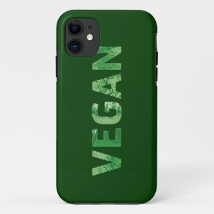 Vegan Text Art - Happy Quote iPhone 11 Case