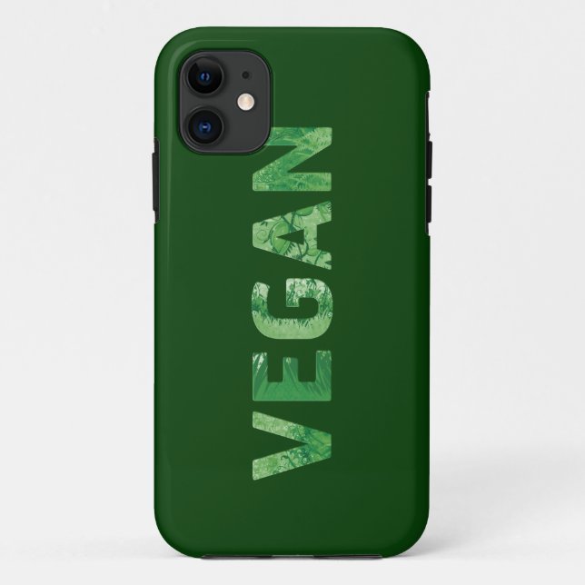 Vegan Text Art - Happy Quote Case-Mate iPhone Case (Back)