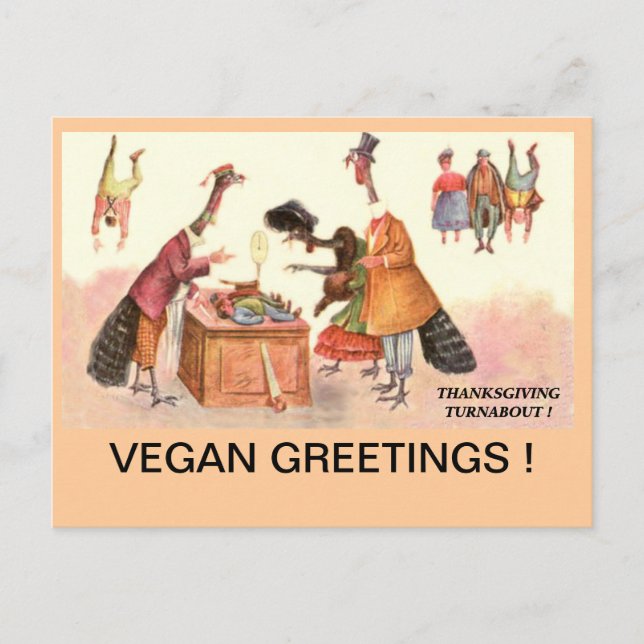 VEGAN THANKSGIVING Postcard (Front)
