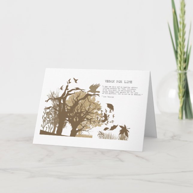Vegan - Tolstoy quote Card (Front)