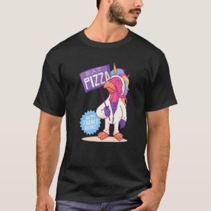 Vegan Turkey Pizza Thanksgiving Unicorn Costume T-Shirt