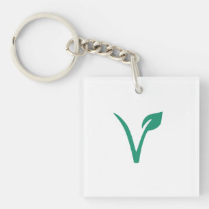 Vegan V Key Ring