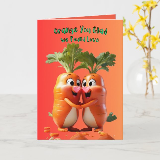 Vegan Valentine Greeting Card (Yellow Flower)