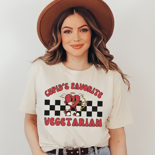 Vegan Valentine's Day, Cupids Favourite Vegetarian T-Shirt (Creator Uploaded)