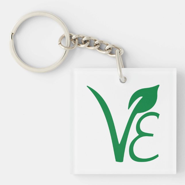 Vegan VE symbol Key Ring (Front)