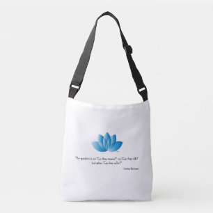 Vegan, Veganism, Save an Animal Quote Crossbody Bag