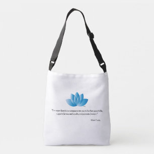 Vegan, Veganism, Save an Animal Quote Crossbody Bag