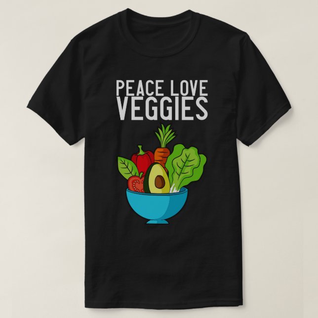 Vegan Vegetables Bowl T-Shirt (Design Front)