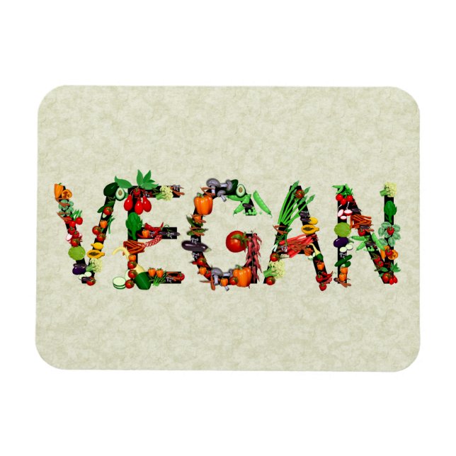 Vegan Vegetables Magnet (Horizontal)