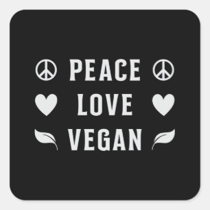 Vegan Vegetables Vegetarian Food Veganism Gift Square Sticker