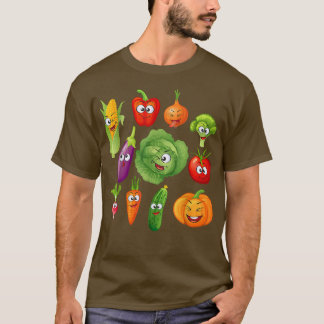 Vegan Vegetables Veggies Vegetarian Veganism T-Shirt