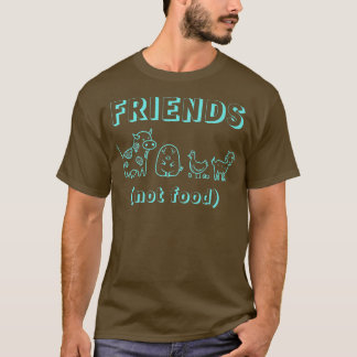 Vegan Vegetarian Food Vegans Friends Cow Pig Chick T-Shirt