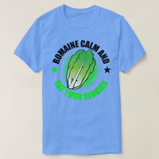 Vegan Vegetarian Gardening Romaine Calm Pun Premiu T-Shirt (Design Front)