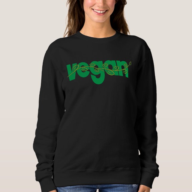 Vegan Vegetarian I Love Veggies Vegetable Veganism Sweatshirt (Front)