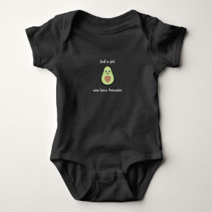 Vegan Vegetarian - Just A Girl Who Loves Avocados Baby Bodysuit