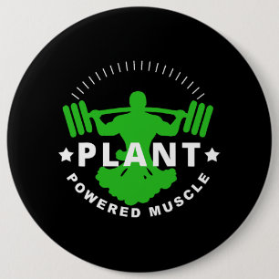 Vegan Vegetarian Plant Broccoli Bodybuilding Lift 6 Cm Round Badge