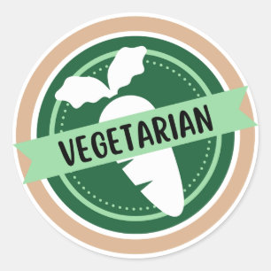 Vegan, Vegetarian Products Classic Round Sticker