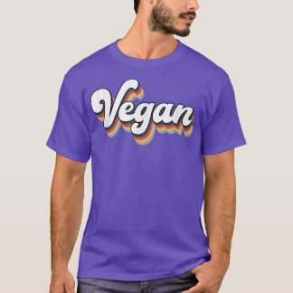 Vegan Vegetarian Retro Style T-Shirt