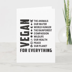 Vegan Vegetarian Vegetables Veganism Funny Gift Card