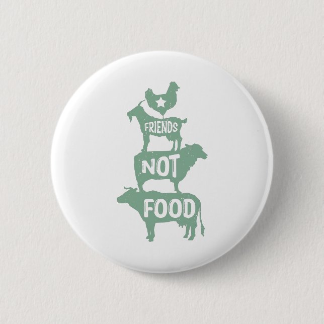 vegan vegetarian vegetarier food veganfood organic 6 cm round badge (Front)