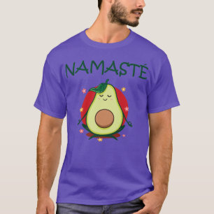 Vegan & Veggie Avocado Yoga Namaste Fitness Workou T-Shirt