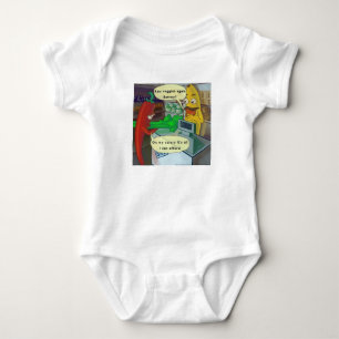 Vegan Veggie Shopping Cartoon Baby Bodysuit