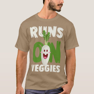 Vegan Veggie Vegetarian Jogging Runner Marathon  T-Shirt
