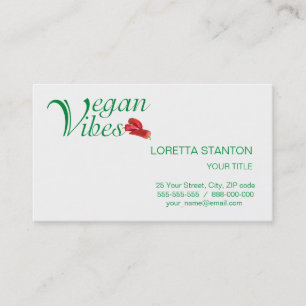 Vegan vibes business card