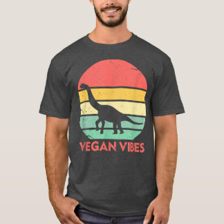 Vegan Vibes Dinosaur Vegetarian Veganism PlantBase T-Shirt