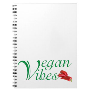 Vegan vibes spiral notebook