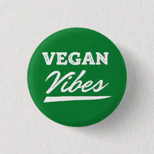 Vegan Vibes Vegetarian 3 Cm Round Badge