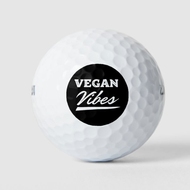 Vegan Vibes Vegetarian Golf Balls (Front)