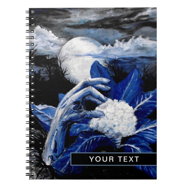 Vegan Zombie Personalised Text Notebook (Front)