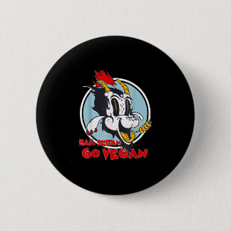 Veganism humour wheat gluten hail seitan go vegan 6 cm round badge