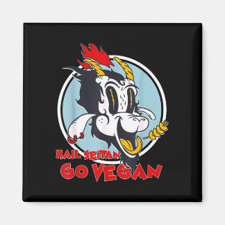 Veganism humour wheat gluten hail seitan go vegan magnet