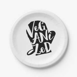 Veganized Vegan Custom Background Colour Paper Plate