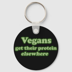 Vegans get their protein Elsewhere Key Ring