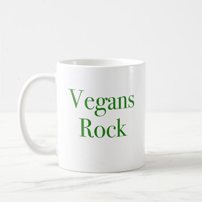 Vegans Rock Coffee Mug (Left)
