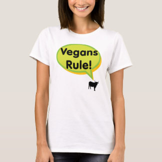 Vegans Rule! Green design T-Shirt