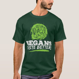 Vegans Taste Better Funny Vegetarian Veggie Humour T-Shirt