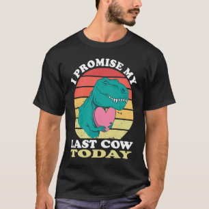 Veganto Saurus Cute Dino Heart Last Cow Herbivore  T-Shirt