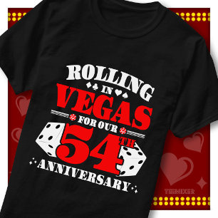 Vegas 54th Anniversary Couple Casino Rolling Dice T-Shirt