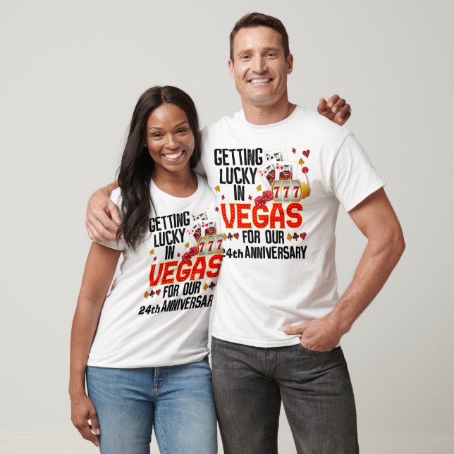 Vegas Anniversary Customise Couple Trip Matching T T-Shirt (Unisex)