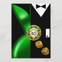Vegas Art Deco Swank 40th Birthday green black