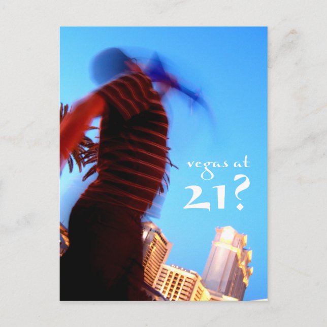 vegas at 21? birthday invitations (Front)