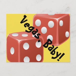 Vegas Baby Dice Postcard